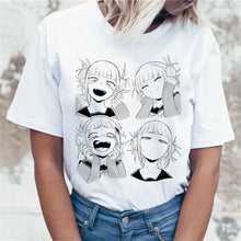 Load image into Gallery viewer, Ahegao Cartoon T Shirt Women Harajuku Academia Anime T-shirt Funny Hentai Himiko Toga Print Tshirt Top Tees Female Clothes