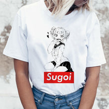 Load image into Gallery viewer, Ahegao Cartoon T Shirt Women Harajuku Academia Anime T-shirt Funny Hentai Himiko Toga Print Tshirt Top Tees Female Clothes