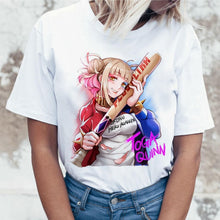 Load image into Gallery viewer, Ahegao Cartoon T Shirt Women Harajuku Academia Anime T-shirt Funny Hentai Himiko Toga Print Tshirt Top Tees Female Clothes