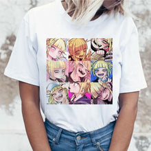 Load image into Gallery viewer, Ahegao Cartoon T Shirt Women Harajuku Academia Anime T-shirt Funny Hentai Himiko Toga Print Tshirt Top Tees Female Clothes