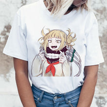 Load image into Gallery viewer, Ahegao Cartoon T Shirt Women Harajuku Academia Anime T-shirt Funny Hentai Himiko Toga Print Tshirt Top Tees Female Clothes