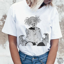Load image into Gallery viewer, Ahegao Cartoon T Shirt Women Harajuku Academia Anime T-shirt Funny Hentai Himiko Toga Print Tshirt Top Tees Female Clothes