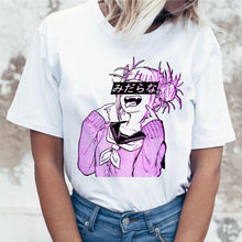 Load image into Gallery viewer, Ahegao Cartoon T Shirt Women Harajuku Academia Anime T-shirt Funny Hentai Himiko Toga Print Tshirt Top Tees Female Clothes
