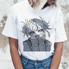 Load image into Gallery viewer, Ahegao Cartoon T Shirt Women Harajuku Academia Anime T-shirt Funny Hentai Himiko Toga Print Tshirt Top Tees Female Clothes